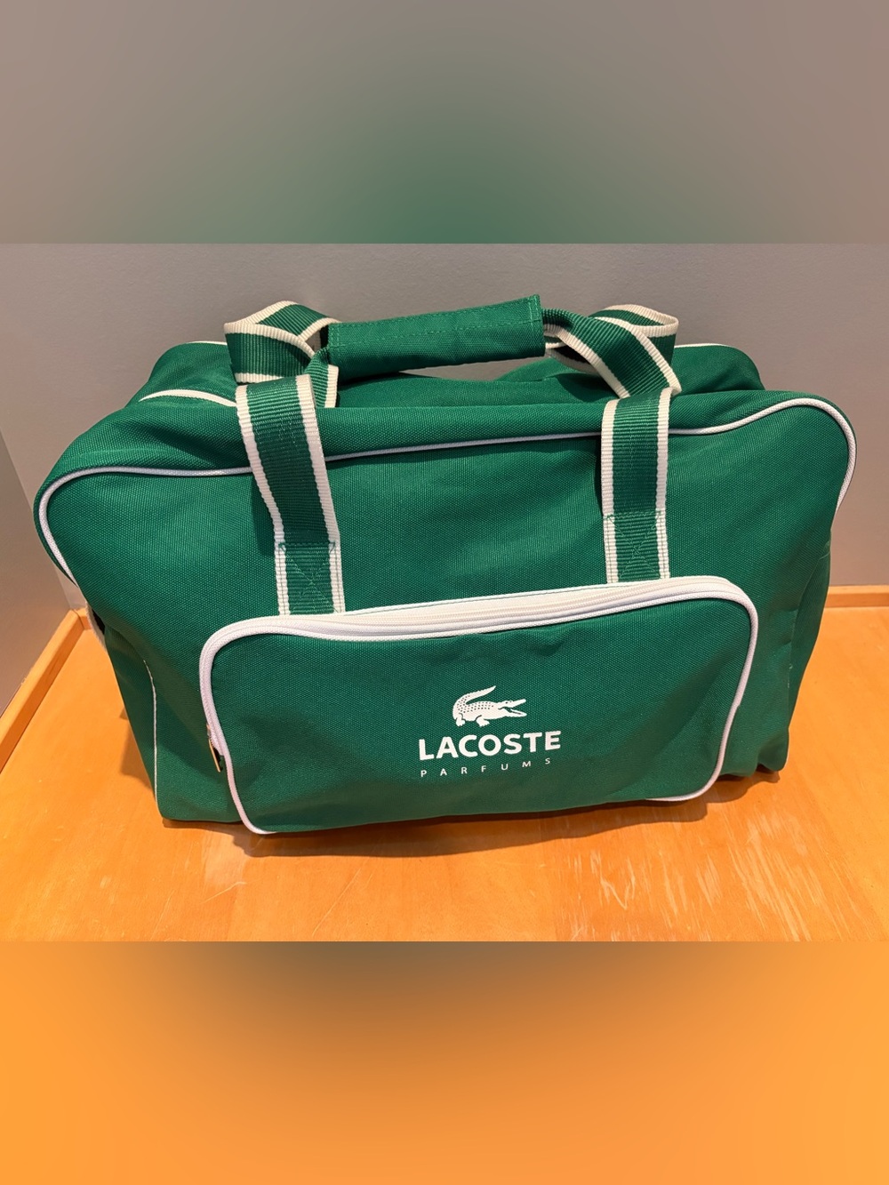Lacoste Parfums Retro Green Duffle Weekender Bag